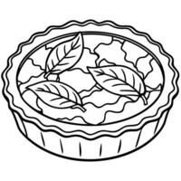 A tempting bacon and spinach quiche fresh out of the oven vector