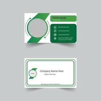 Business Card Design green Recent Creative Corporate Present Design Elegant Modern Luxury Fleshpots Personal visiting card company logo Clean Futuristic Double-sided Modern Professional Template vector