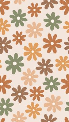 Retro abstract flower phone background