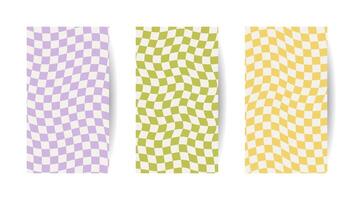 Set checkered pattern phone background vector