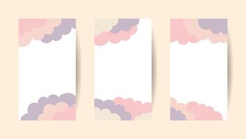 Colorful abstract cloud phone background vector