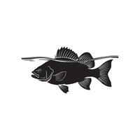 Refined Fish Silhouette Design for Professional Art vector