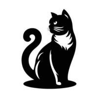 Dynamic Cat Silhouette for Creative Themes vector