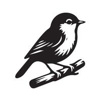 Artistic Bird Silhouette Design for High-Quality Prints vector