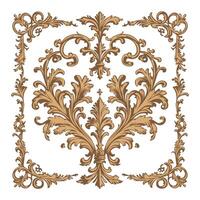 Retro baroque decorative design element isolated on white background vector