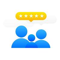customer feedback Feedback with rating. The concept of the best rating. illustration vector