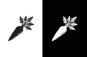 Carrot solid icon, vegetable and diet, graphics. Carrot vegetable icon silhouette vector