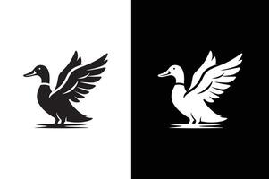 Duck Icon silhouette Flat Graphic Design. Simple duck icon design template vector