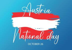 Austrian National Day. October 26. Abstract grunge Austrian Flag design element. vector