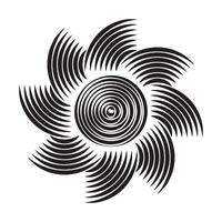 Abstract monochrome element icon vector