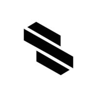 Letter S modern line shape tech unique logo vector