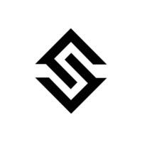 letter S negative space modern new unique shape logo idea vector