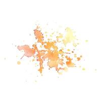Watercolor paint spots and splashes, chaotic, beautiful, dynamic yellow, orange and burgundy colors, in autumn colors. Watercolor illustration, hand-drawn. A object isolated from the background. vector