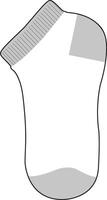 Socks accessory toddler kids ankle length flat sketch design vector