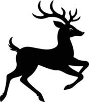 Majestic Deer Silhouette Against the Setting Sun Nature Elegance vector