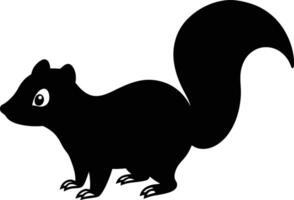 Skunk Silhouette on Foggy Trail Hidden Secrets of the Forest vector