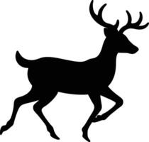 Mystical Deer Silhouette Amidst Fog Enigma of the Forest Realm vector