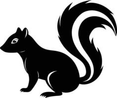 Elegant Skunk Silhouette by Misty Pond Evening's Gentle Mystery vector