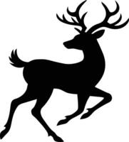 Serene Deer Silhouette at Twilight Tranquility in the Wilderness vector
