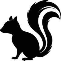 Whimsical Skunk Silhouette at Dusk A Playful Nocturnal Scene vector