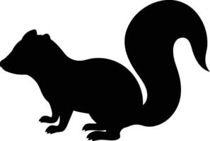 Skunk Silhouette in Twilight Woods Natures Subtle Nocturnal Delight vector