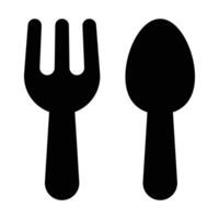Simple Cutlery solid icon. The icon can be used for websites, print templates, presentation templates, illustrations, etc vector