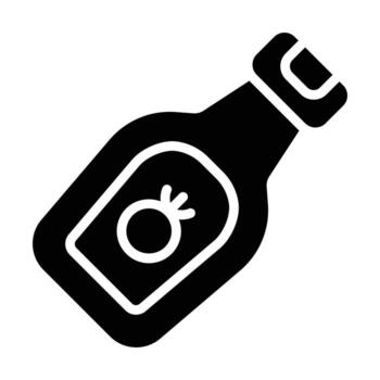 Simple Ketchup solid icon. The icon can be used for websites, print templates, presentation templates, illustrations, etc vector