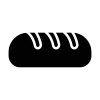 Simple Bread solid icon. The icon can be used for websites, print templates, presentation templates, illustrations, etc vector