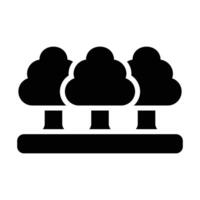 Simple Forest solid icon. The icon can be used for websites, print templates, presentation templates, illustrations, etc vector
