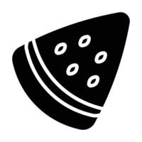 Simple Watermelon solid icon. The icon can be used for websites, print templates, presentation templates, illustrations, etc vector