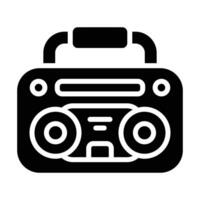Simple Boombox solid icon. The icon can be used for websites, print templates, presentation templates, illustrations, etc vector