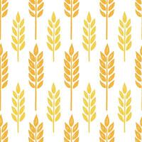 Wheat brush texture seamless pattern background. Hand drawn crayon brush abstract floral wheat seamless pattern. Floral abstract grunge hand drawn print background. vector