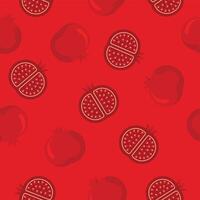 Pomegranate Fruit seamless pattern background vector