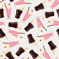 ice cream seamless pattern background . Seamless pattern with ice cream background vector