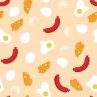 fast food seamless pattern background . Seamless pattern with fast food background vector