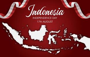 indonesian independence day 17th of august banner with abstract gradient red background design vector