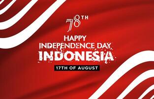 happy 78th of august indonesian independence day banner with abstract gradient red and white background design17 vector