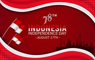 78th of august indonesian independence day banner with abstract gradient red and white background design27 vector