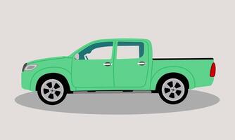 4 door pickup truck showing side view, template for branding advertisement,design style, illustration. vector