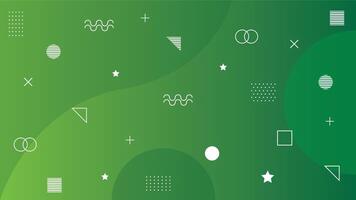 a Memphis green background illustration. for banner, poster and id card needs, as a presentation. High Resolution and many styles. vector