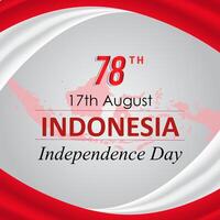 indonesian independence day 17th of august square banner for social media post with abstract gradient red and white background design1 vector