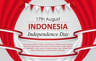 17th of august indonesian independence day banner with abstract gradient red and white background design1 vector