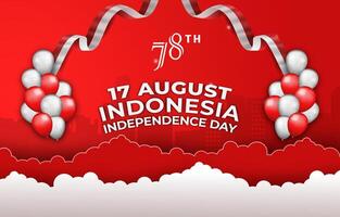 17th of august indonesian independence day banner with abstract gradient red and white background design31 vector