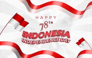 happy 78th of august indonesian independence day banner with abstract gradient red and white background design22 vector