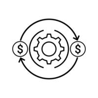 icon cost effective optimize design line style vector