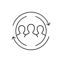 icon customer return design line style vector