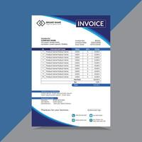 Digital Innovative Modern Creative and Minimal Business Invoice Layout vector