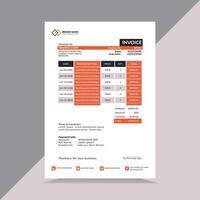Clean Innovative Modern Creative and Minimal Business Invoice Template vector