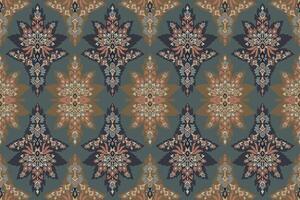 INDIAN TRADITIONAL FLORAL BLOCK PRINT DESIGN AJRAKH PRINTS BATIK PRINTS SANGANER JAIPUR SEAMLESS PATTERNS vector