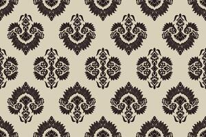 Ikat, Adras - seamless ethnic pattern. Uzbekistan, Tajikistan, Boho, Asia. Illustration for greeting cards, printing for textile design, wallpaper, surface textures vector